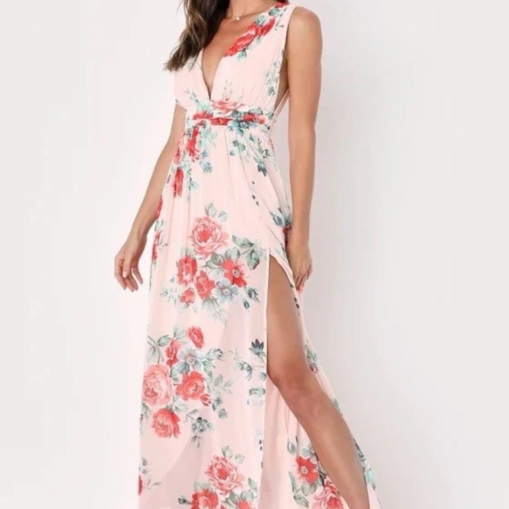 LULUS GARDEN MEANDERING MAXI DRESS SIZE M